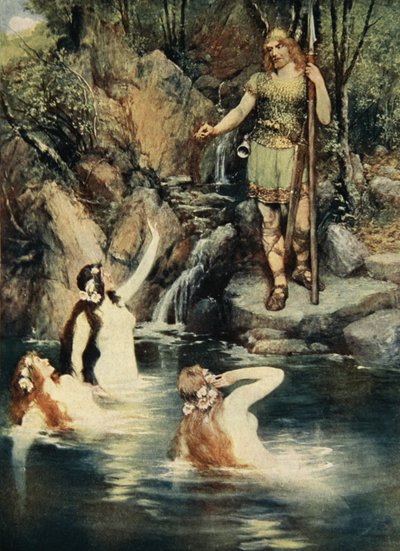 The Three Maidens Swam Close to the Shore, from 